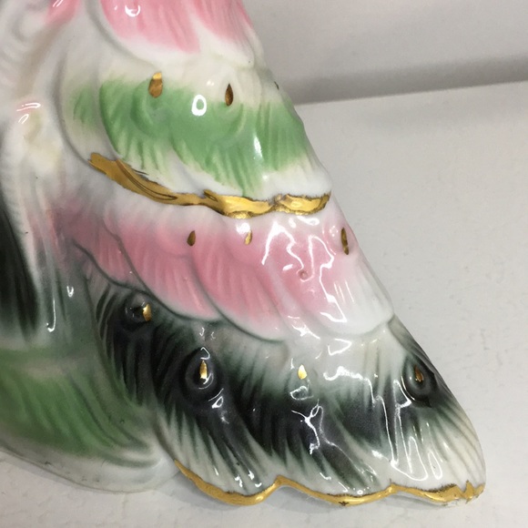 Stunning Vintage Porcelain Asian Peacock Pair Figurine - Picture 3 of 6